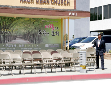 Setting up chairs